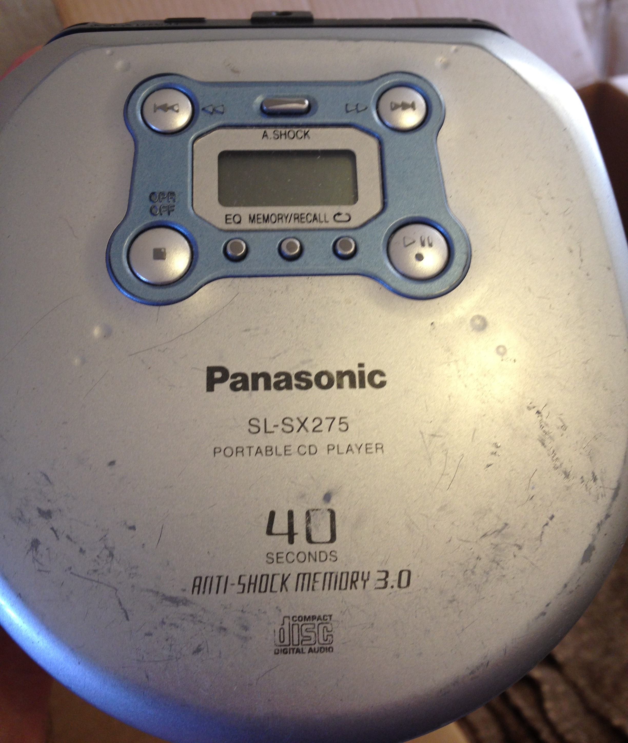 A (Very) Used Portable Compact Disc Player (bought in 1999)